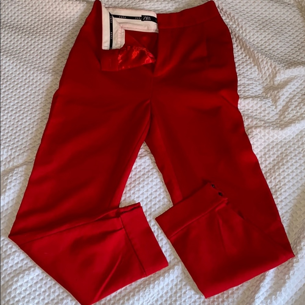 Zara Vibrant Pleated ankle pants size US Small